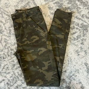 Camo print skinny jeans